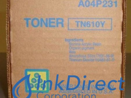 Genuine Konica Minolta A04P231  TN-610Y TN610Y Toner Cartridge Yellow Hot on Sale