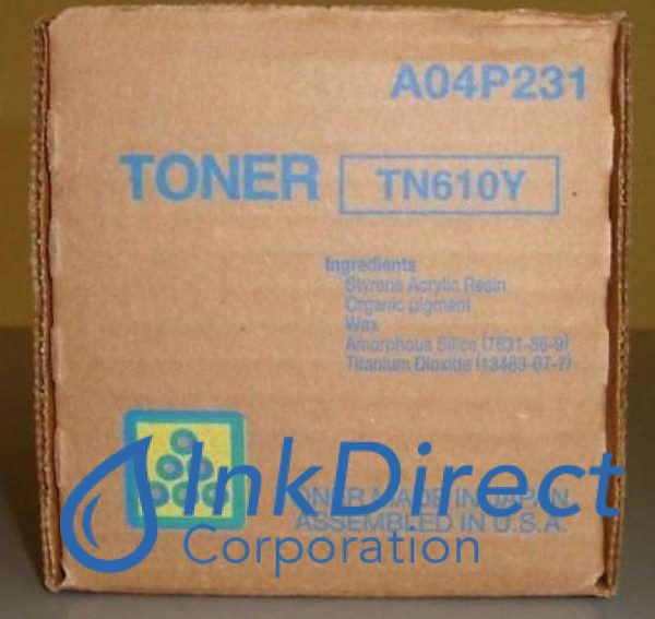 Genuine Konica Minolta A04P230  TN-610Y TN610Y Toner Cartridge Yellow on Sale